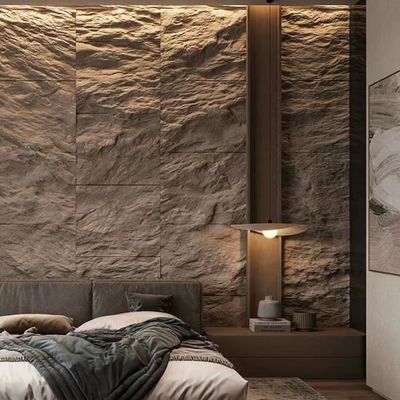 Light Weight Outdoor Exterior Decorative PU Faux Rock Polyurethane Stone Panel 3D PU Stone Wall Panel