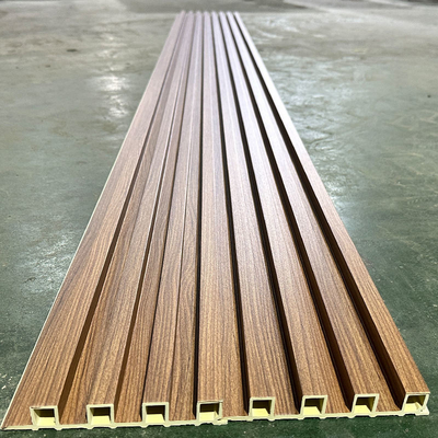 Chinese Factory WPC Fluted Wall Panel PVC Board Slatted WPC Panel for Interior Decoration Wpc Wall Panel
