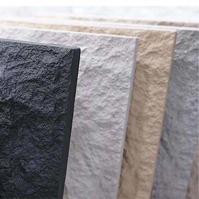 Modern Design Outdoor Exterior Decorative PU Faux Rock Polyurethane Stone Panel With Geometric Pattern