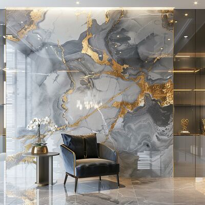 600*2440mm 4mm 5mm Custom Design SPC Marble Board Waterproof for Interior Pvc Wall Panel Plastic UV Marble Sheet