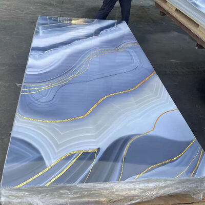 Factory Direct Supply 2.5mm 2.8mm Thickness 4*8Feet PVC Marble Sheet UV Board Waterproof Flame Retardant Anti-Scratch