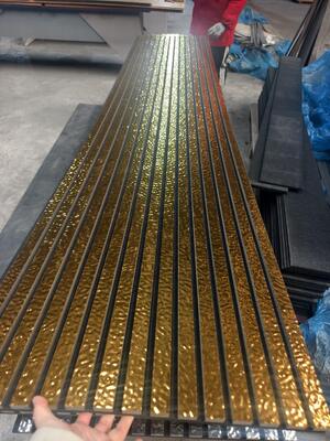 Modern Design Polyester Fiber Acoustic Wall Panel Soundproof 3D Water Ripple Design Sound-Absorbing Slat Grille Decorative Panel