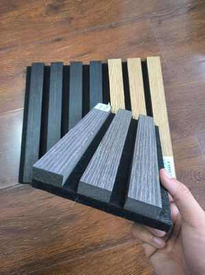 MDF Acoustic Panel Grille Soundproof Wall Panel Decorative Wooden Slat 3D Design Lightweight Noise Reduction Interior Use