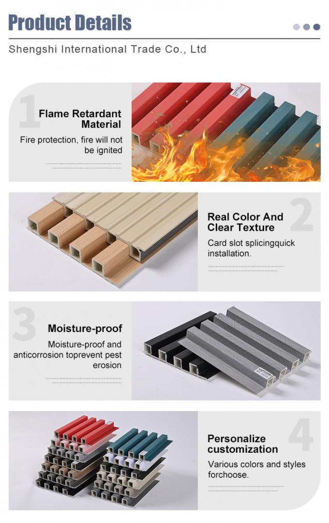 Modern WPC Outdoor Wall Panel Waterproof Fireproof Moisture Prooof ...