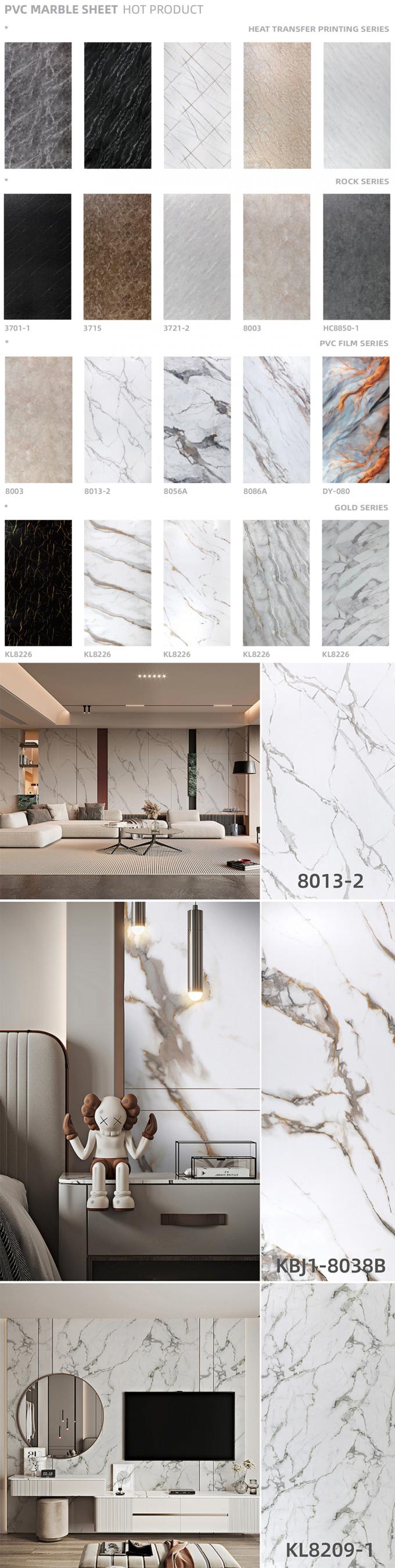 PVC UV Marble Wall Panel - Waterproof, Fireproof, Modern Design